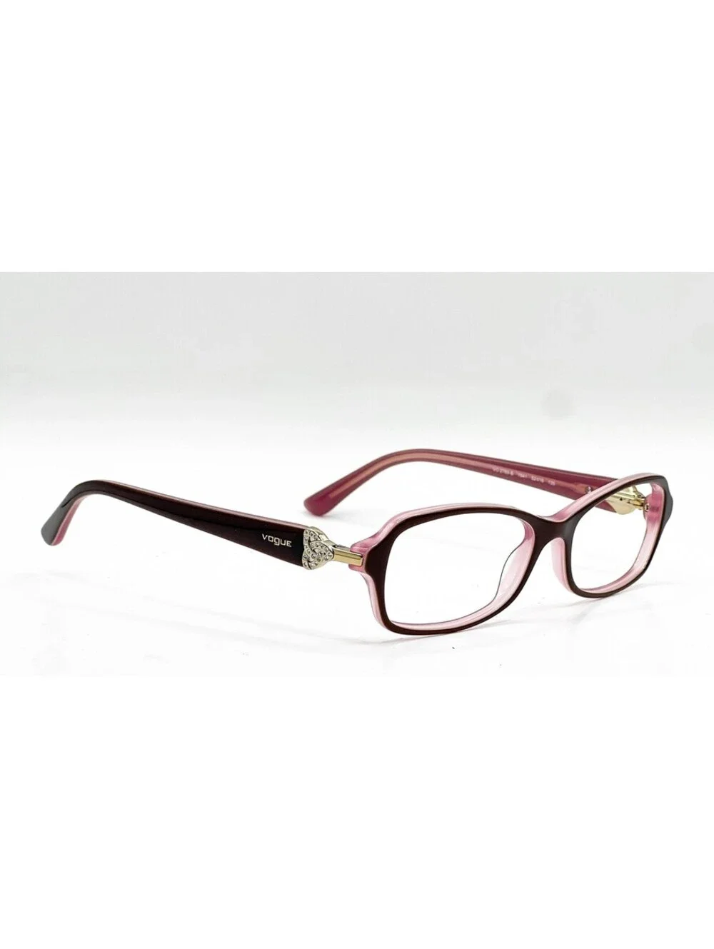 Vogue VO 2789-B 1941 Top Brown Pink Rectangle Authentic Eyeglass Frames 52-16